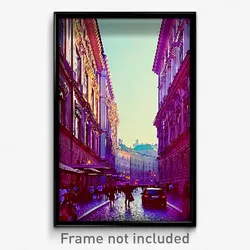Pixel Art Poster - Buzzing Vienna (8 Bit Psychedelic Trippy Video Game Print)
