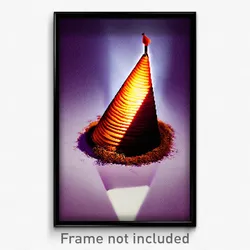 Pixel Art Poster - Alive Cone (8 Bit Psychedelic Trippy Weird Video Game Print)