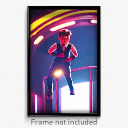 Pixel Art Poster - Glossy Lookout (8 Bit Psychedelic Trippy Video Game Print)
