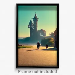 Pixel Art Poster - Distant Folly (8 Bit Psychedelic Trippy Video Game Print)