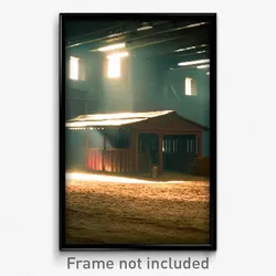 Pixel Art Poster - Unknown Stable (8 Bit Psychedelic Trippy Video Game Print)