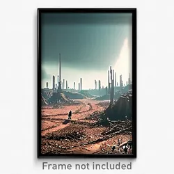 Pixel Art Poster - Webbed Wasteland (8 Bit Psychedelic Trippy Video Game Print)