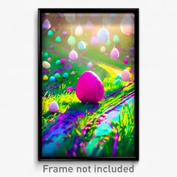 Pixel Art Poster - Warped Easter (8 Bit Psychedelic Trippy Video Game Print)