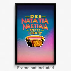 Pixel Art Poster - Dark Pastel De Nata (8 Bit Psychedelic Video Game Print)