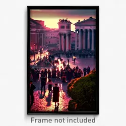 Pixel Art Poster - Velvety Rome (8 Bit Psychedelic Trippy Video Game Print)