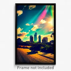 Pixel Art Poster - Heavenly Austin (8 Bit Psychedelic Trippy Video Game Print)