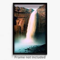 Pixel Art Poster - Barren Waterfall (8 Bit Psychedelic Trippy Video Game Print)