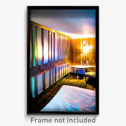 Pixel Art Poster - Meek Hotel Room (8 Bit Psychedelic Trippy Video Game Print)