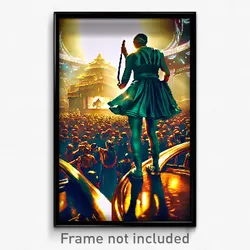 Pixel Art Poster - Bronze Festival (8 Bit Psychedelic Trippy Video Game Print)