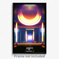 Pixel Art Poster - Imaginary Academy (8 Bit Psychedelic Trippy Video Game Print)