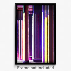 Pixel Art Poster - Different Column (8 Bit Psychedelic Trippy Video Game Print)