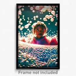 Pixel Art Poster - Bubbly Retreat (8 Bit Psychedelic Trippy Video Game Print)