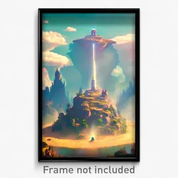 Pixel Art Poster - Giant Isthmus (8 Bit Psychedelic Trippy Video Game Print)