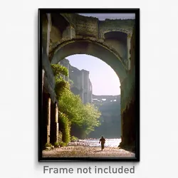 Pixel Art Poster - Rundown Aquaduct (8 Bit Psychedelic Trippy Video Game Print)