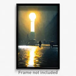 Pixel Art Poster - Cool Copenhagen (8 Bit Psychedelic Trippy Video Game Print)