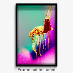 Pixel Art Poster - Stained Spaghetti (8 Bit Psychedelic Trippy Video Game Print)