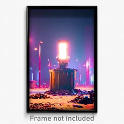 Pixel Art Poster - Tall Waste (8 Bit Psychedelic Trippy Weird Video Game Print)