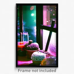 Pixel Art Poster - Distant Bubble Tea (8 Bit Psychedelic Video Game Print)