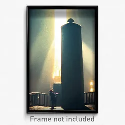Pixel Art Poster - Haunting Shaft (8 Bit Psychedelic Trippy Video Game Print)