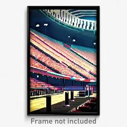 Pixel Art Poster - Fabulous Stadium (8 Bit Psychedelic Trippy Video Game Print)