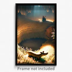 Pixel Art Poster - Interesting Burrow (8 Bit Psychedelic Video Game Print)