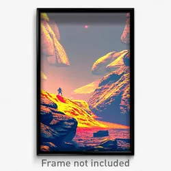Pixel Art Poster - Impressive Karst (8 Bit Psychedelic Trippy Video Game Print)