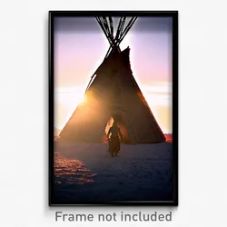 Pixel Art Poster - Barren Wigwam (8 Bit Psychedelic Trippy Video Game Print)