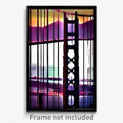 Pixel Art Poster - Shifty San Francisco (8 Bit Psychedelic Video Game Print)
