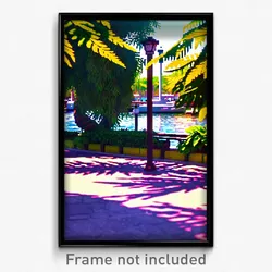 Pixel Art Poster - Leafy Marina (8 Bit Psychedelic Trippy Video Game Print)