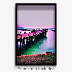 Pixel Art Poster - Unknown Pier (8 Bit Psychedelic Trippy Video Game Print)