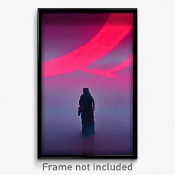 Pixel Art Poster - Red Desolation (8 Bit Psychedelic Trippy Video Game Print)