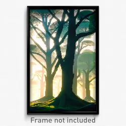 Pixel Art Poster - Alive Copse (8 Bit Psychedelic Trippy Weird Video Game Print)