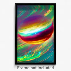 Pixel Art Poster - Vivid Jupiter (8 Bit Psychedelic Trippy Video Game Print)