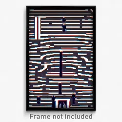 Pixel Art Poster - Accomplished Maze (8 Bit Psychedelic Trippy Video Game Print)