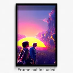 Pixel Art Poster - Candid Dreamscape (8 Bit Psychedelic Trippy Video Game Print)
