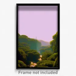 Pixel Art Poster - Dense Earth (8 Bit Psychedelic Trippy Weird Video Game Print)