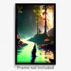 Pixel Art Poster - Wicked Stream (8 Bit Psychedelic Trippy Video Game Print)