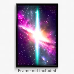 Pixel Art Poster - Animated Galaxy (8 Bit Psychedelic Trippy Video Game Print)