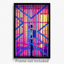Pixel Art Poster - Kaleidoscopic Jail (8 Bit Psychedelic Video Game Print)