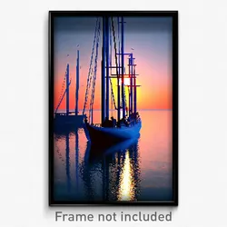 Pixel Art Poster - Nautical Vista (8 Bit Psychedelic Trippy Video Game Print)