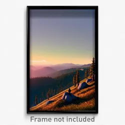 Pixel Art Poster - Gorgeous Ridgeline (8 Bit Psychedelic Video Game Print)