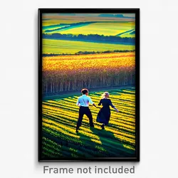 Pixel Art Poster - Bold Fields (8 Bit Psychedelic Trippy Weird Video Game Print)