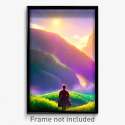 Pixel Art Poster - Bountiful Mind Journey (8 Bit Psychedelic Video Game Print)