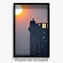 Pixel Art Poster - Infamous Lookout (8 Bit Psychedelic Trippy Video Game Print)