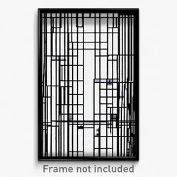 Pixel Art Poster - Complex Wire Frame Repository (8 Bit Video Game Print)