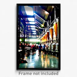 Pixel Art Poster - Bustling Brewery (8 Bit Psychedelic Trippy Video Game Print)