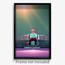 Pixel Art Poster - Superficial Rest (8 Bit Psychedelic Trippy Video Game Print)
