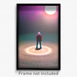 Pixel Art Poster - Humble Circle (8 Bit Psychedelic Trippy Video Game Print)
