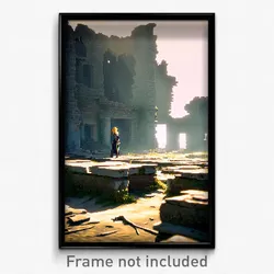 Pixel Art Poster - Wiggly Ruin (8 Bit Psychedelic Trippy Weird Video Game Print)