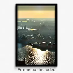 Pixel Art Poster - Distant Amsterdam (8 Bit Psychedelic Trippy Video Game Print)
